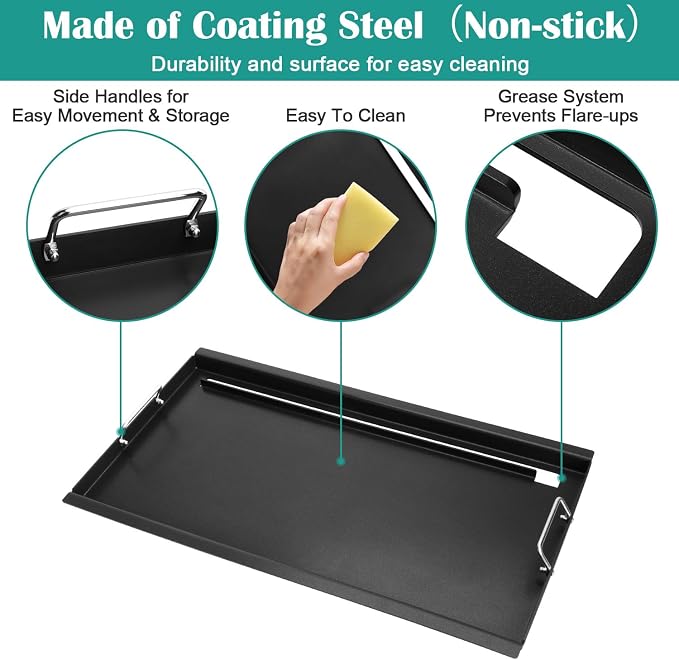 Full Size Griddle Inserts for Char-Broil Performance 6 Burner Series, Flat Top - Image 3