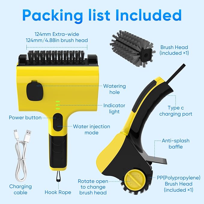 2 in 1 Electric Grill Brush, Cordless Electric Grill Cleaner - Image 2