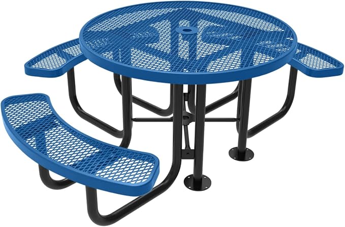 COATEDOUTDOORFURNITURE Heavy-Duty Portable Outdoor Picnic Table by CoatedOutdoorFurniture