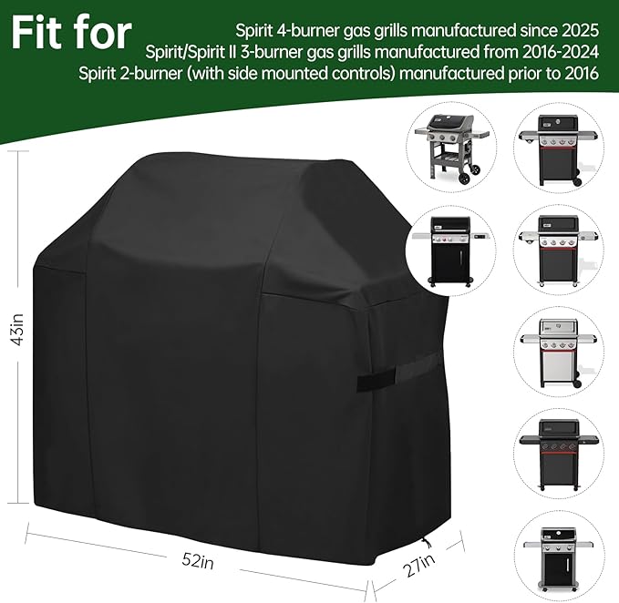 52 Inch Premium Outdoor Grill Cover Fit - Image 2
