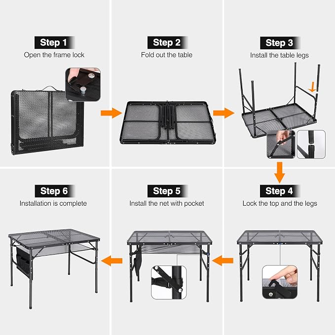 REDCAMP 36x24 Folding Grill Table - Image 8