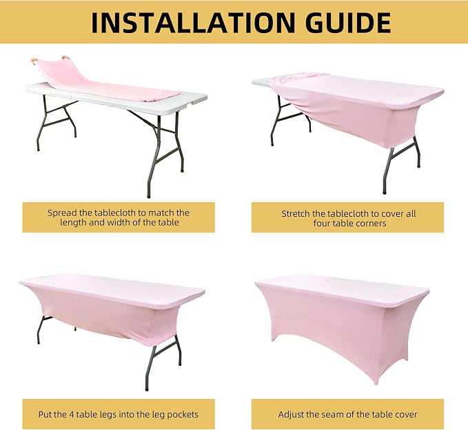 10-Pack 6ft Spandex Table Covers - Image 5
