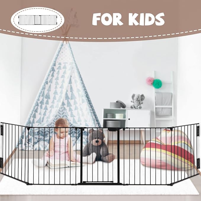 AUXSOUL 118" Wide Baby Gate Metal Safety Playpen - Image 6