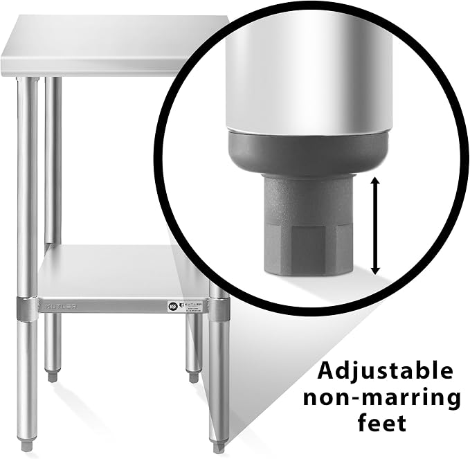 KUTLER Stainless Steel Table 24 x 18 Inches, NSF Heavy Duty Commercial Kitchen - Image 5
