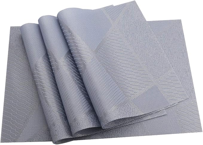 Gugrida Natural Placemats Woven Vinyl Insulation Washable Table Placemats - Image 4