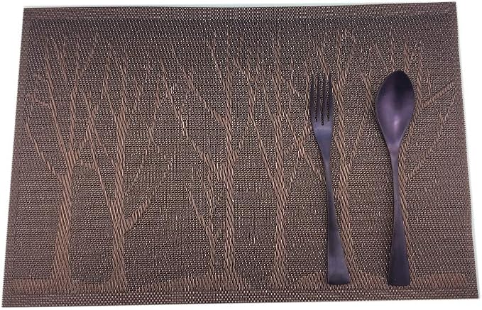 Gugrida Place Mats PVC Set of 6, Table Placemats Set of 6 PVC Mat Table Mats - Image 3