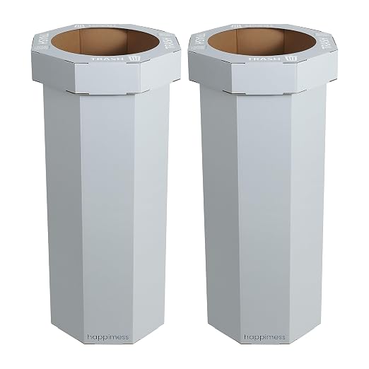 Eyely MPH1300C-SET2 Sal 25-Gallon Disposable Corrugated Cardboard Event Trash by eyely