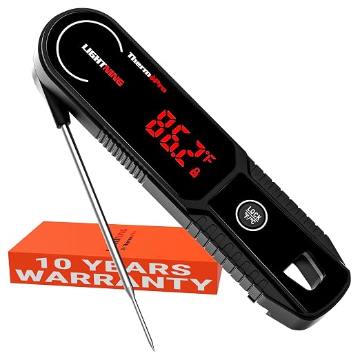 ThermoPro Lightning 1-Second Instant Read Meat Thermometer, Kitchen Food by ThermoPro