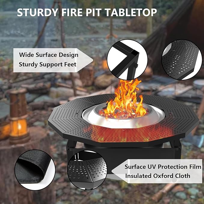 Fire Pit Surround Tabletop Use for Solo Stove Bonfire Ranger Yukon 2.0 - Image 5