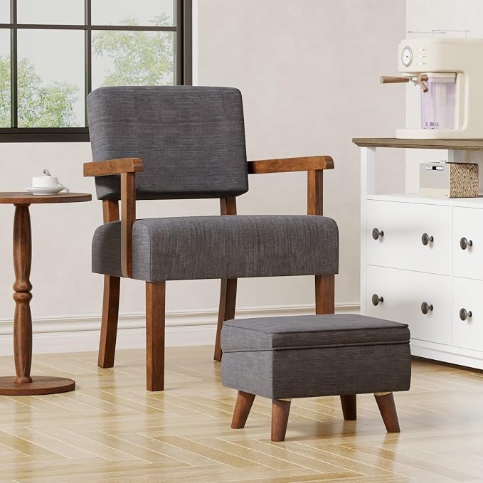 Small Footstool Ottoman with Storage, Ottoman Foot Rest, Modern Foot Stool with - Image 8
