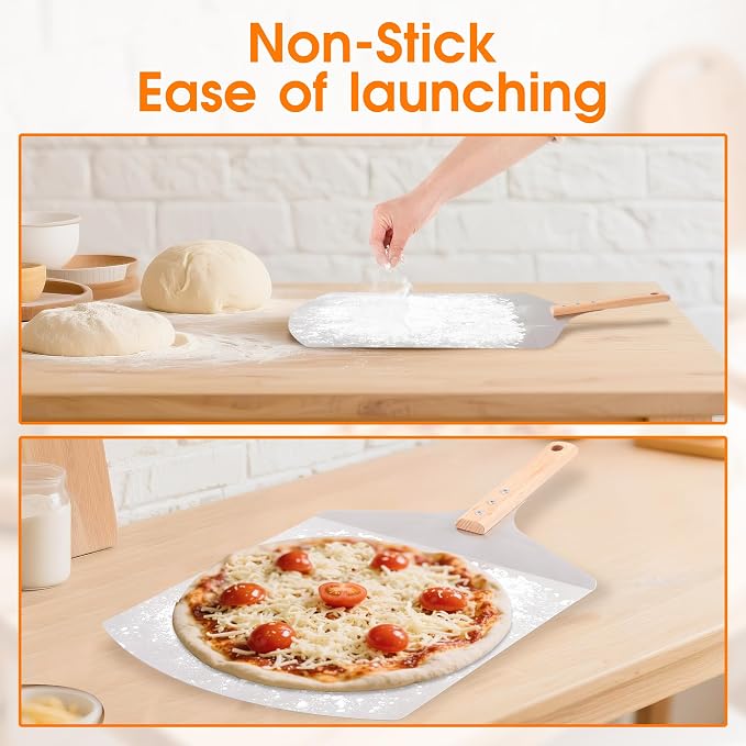 12 inch Pizza Peel for Large Oven, Pizza Spatula - Image 4