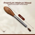 Tongs in Polished Walnut Wood for Grilling and Everyday Cooking