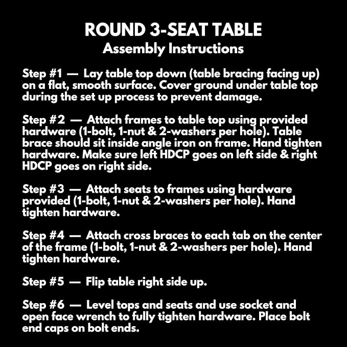 COATEDOUTDOORFURNITURE Heavy-Duty Portable Outdoor Picnic Table - Image 9