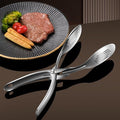 Stainless Steel Grilling Tongs with Spring Action, Silver, 10.8 Inch