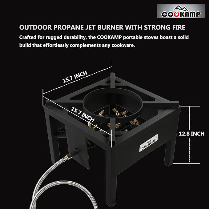 Jet Burner 23 Tips Outdoor Propane Gas Cooker - Image 2