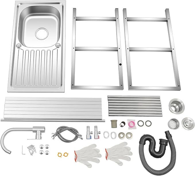Outdoor Utility Sink, Freestanding Kitchen Sink - Image 9