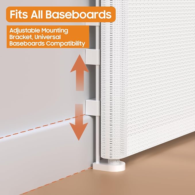 160" Retractable Baby Gates, Prevent from Crawling Underneath, Extra Wide Dog - Image 7