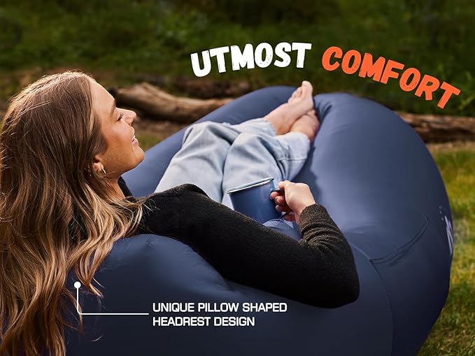 WEKAPO Inflatable Sun Lounger, Air Sofa, Waterproof and Leak-Proof, Picnics and - Image 6