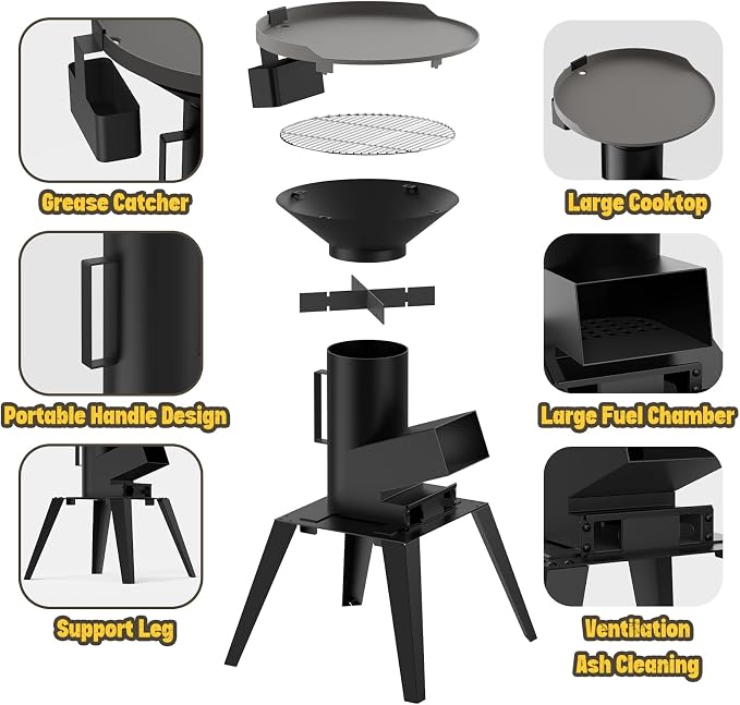 3-in-1 Camp Rocket Stove Kit - Image 9