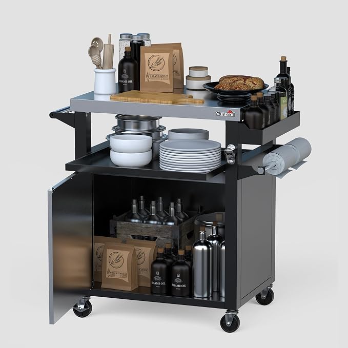 Stanbroil Rolling Grill Table Cart - Image 5