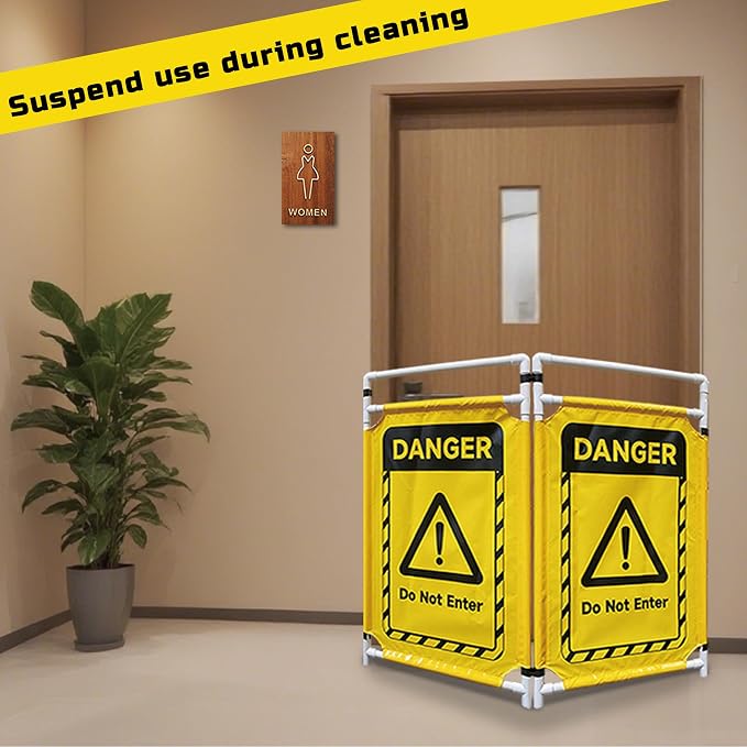 Safety Caution Barricade 2Panels Foldable Security Signs - Image 2