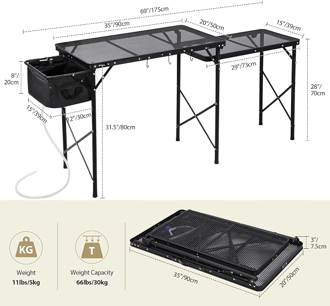 REDCAMP Portable Grill Table - Image 3