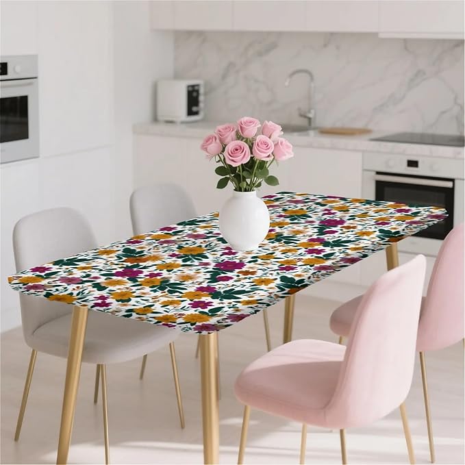 Rectangle Table Cloth Cover Waterproof Elastic Fitted Polyester Fitted - Image 7
