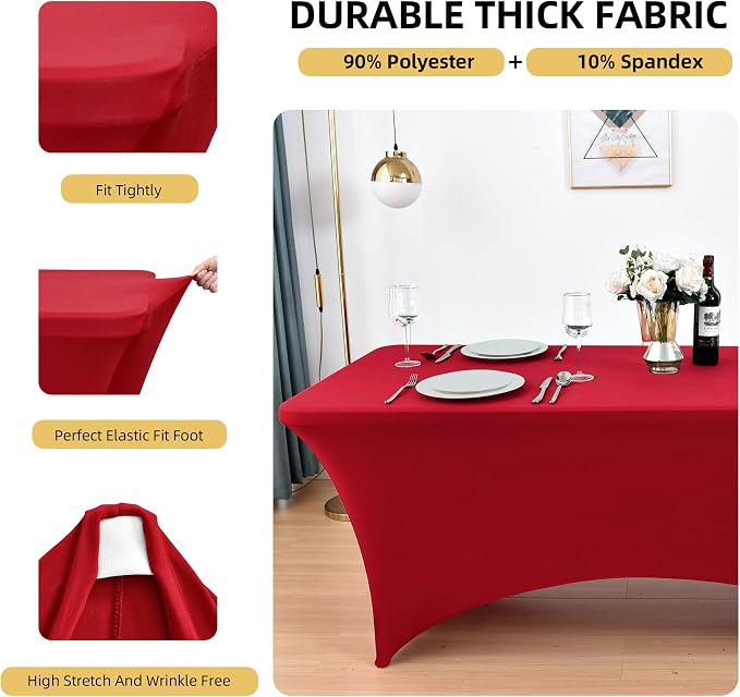 2-Pack 8ft Spandex Table Covers - Image 2
