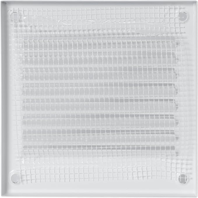 Repa Market 5-Pack 4x4 Inch Air Vent Cover/White Galvanized Steel Louvered - Image 7