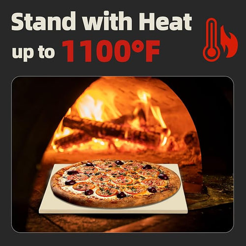 16" Square Pizza Stone, Heavy Duty Cordierite Pizza Pan - Image 2