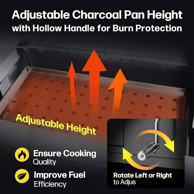 Large Built-In Charcoal BBQ Grill, Charcoal Grills - Image 6