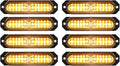 ASPL 8pcs Sync Feature Ultra Slim 12-LED Surface Mount Flashing Strobe Lights by ASPL