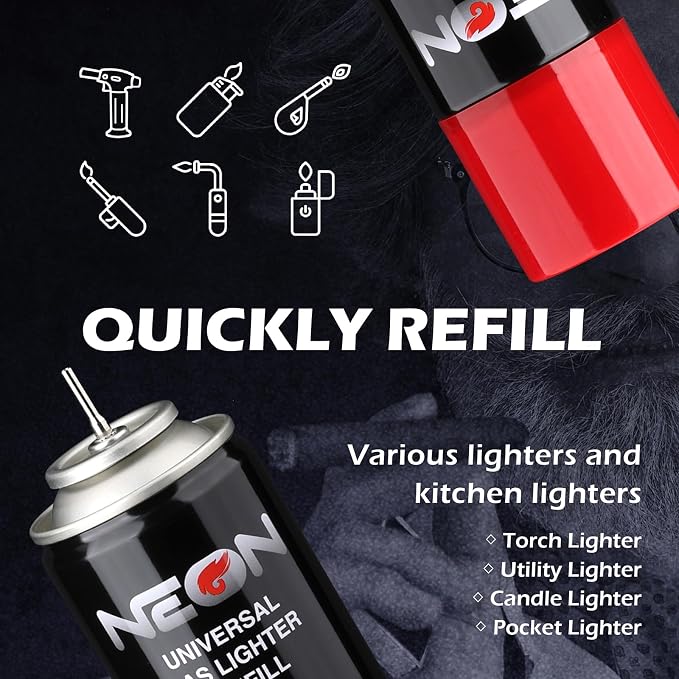 NEON Butane Fuel 300ml, 5X Premium Refined Butane Refill - Image 6