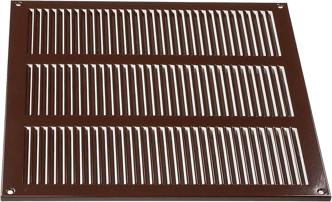 Repa Market 12x12 Inch Air Vent Cover/Brown Galvanized Steel Louvered Grill - Image 8
