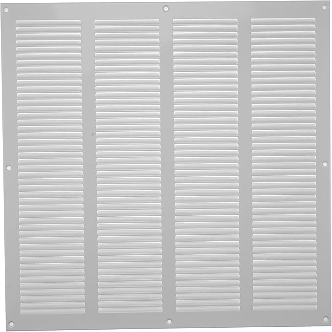 Repa Market Air Vent Cover 16x16 Inch White Galvanized Steel Louvered Grill by RepaMarket