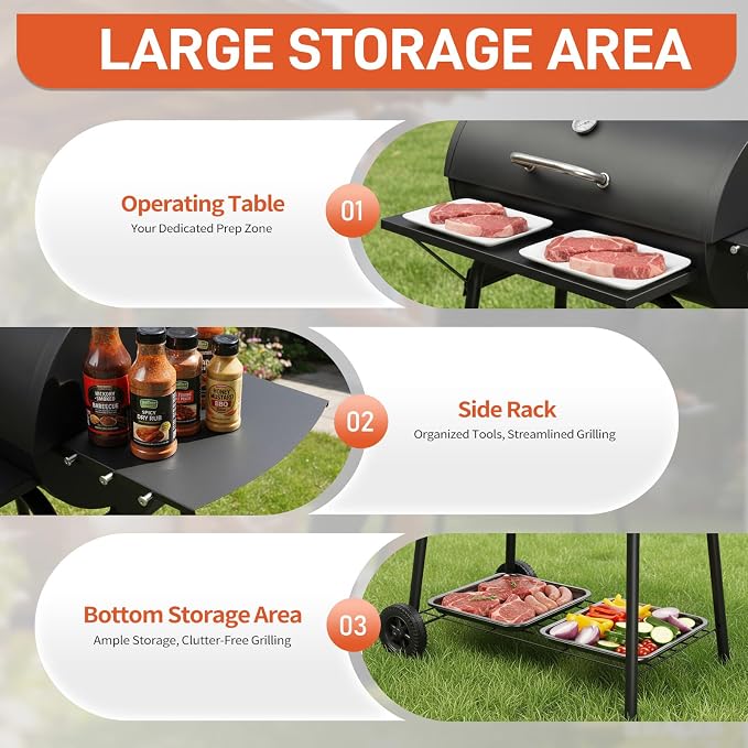 Outvita Barrel Charcoal Grill - Image 7