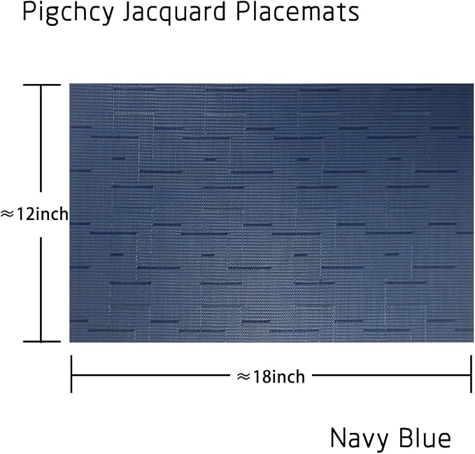 PIGCHCY Placemats, Washable Durable Durable Woven Vinyl Placemats - Image 2
