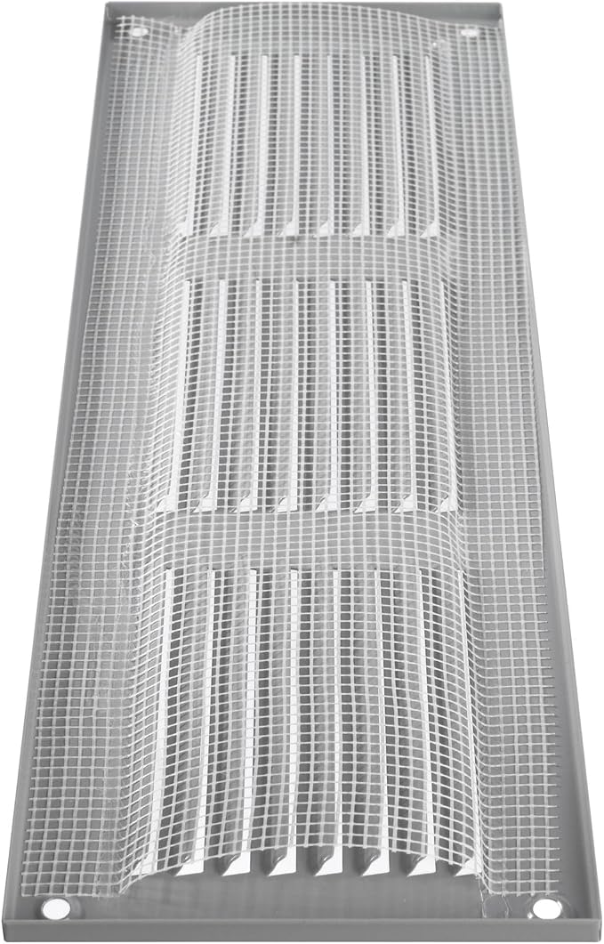 Repa Market 12x4 Inch Air Vent Cover/Gray Galvanized Steel Louvered Grill Cover - Image 9