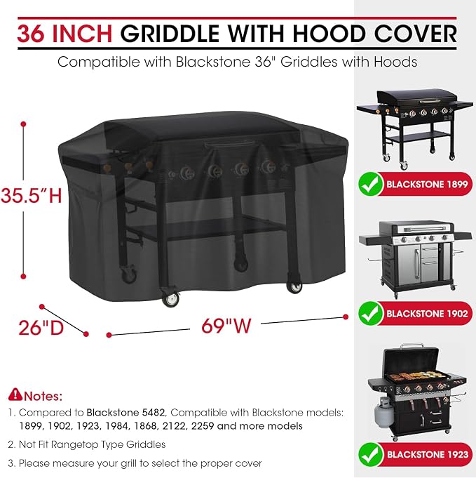 Unicook 5482 Griddle Cover for Blackstone 36 Inch Cooking Station - Image 2