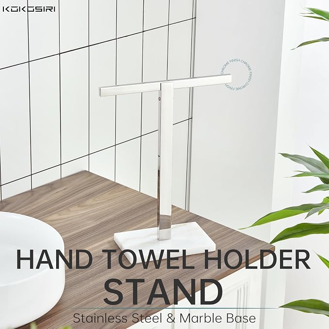 KOKOSIRI Hand Towel Rack Stand Towel Bar - Image 3