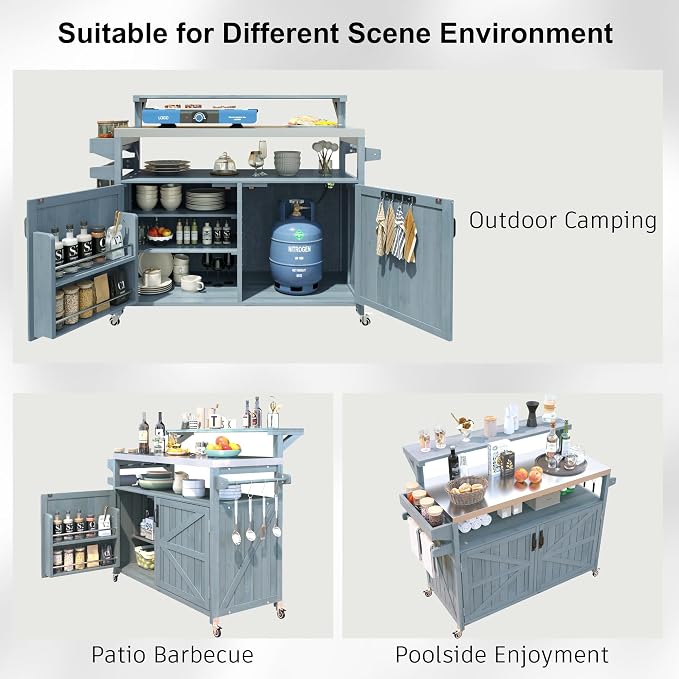 53.3" Outdoor Kitchen Island - Image 9