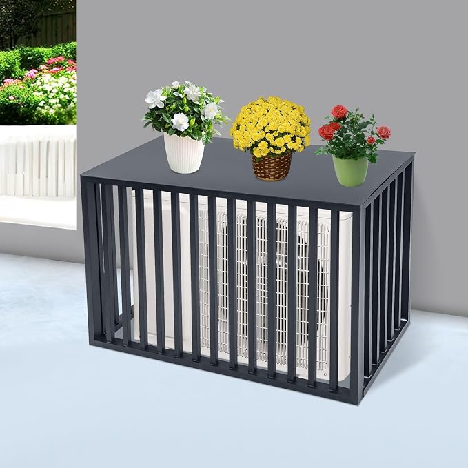 Air Conditioner Fence with Top Cover, 4 Panels 39.4 "L x 19.7 "W x 27.6" H - Image 2