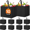 WISELIFE Reusable Grocery Shopping Bags 10 Pack Large Foldable Tote Bags Bulk by WiseLife