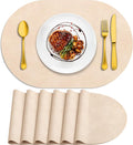 ADRIMER Placemats, Heat Resistant Oval Placemats Set of 6 Washable 12 x 17 Inch by Adrimersdreamistobeanindispensablecompanioninyourlife