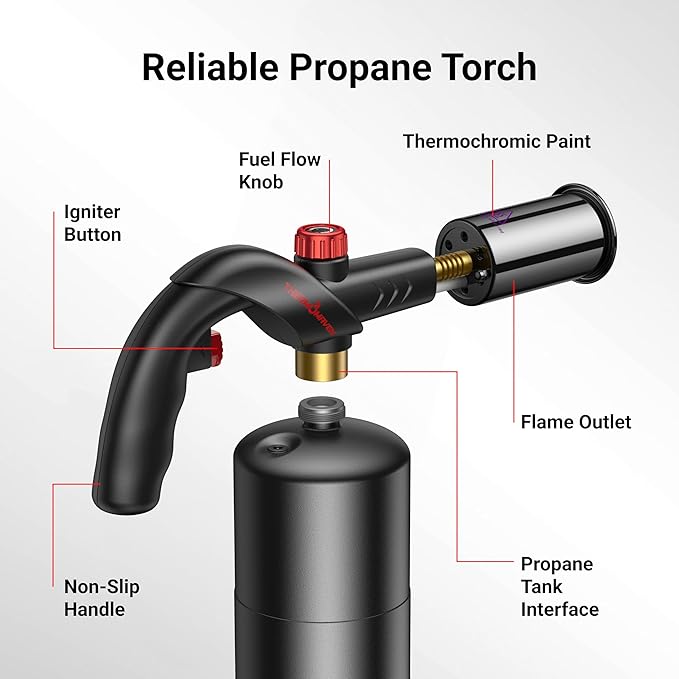 ThermoMaven Powerful Propane Torch, Kitchen Cooking Torch, Culinary Torch - Image 6