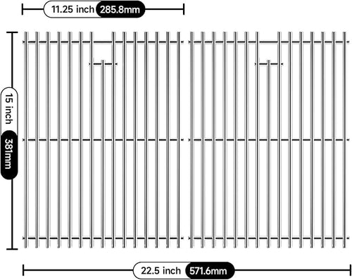 15 Inch Stainless Steel Grill Cooking Grid Grate - Image 2