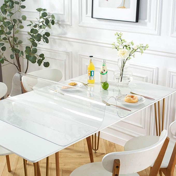 Clear Table Protector 29 x 59 Inch, 1.5mm Thick Plastic Table Cover, Waterproof - Image 5