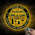 Backyard Bar & Grill Custom Name Sign by V-Decorparks