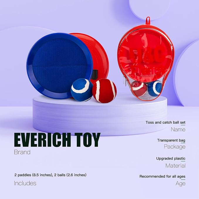 EVERICH TOY Upgraded Toss and Catch Ball Game Set, Kids Toy Stocking Stuffers - Image 2