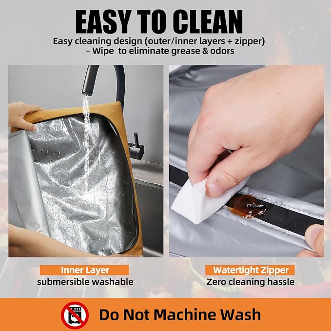 BBQ Blanket for Resting Meat, Leak-Proof & Reusable Insulated Meat Resting Bag - Image 6